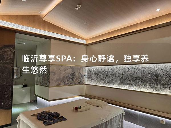 临沂尊享SPA：身心静谧，独享养生悠然