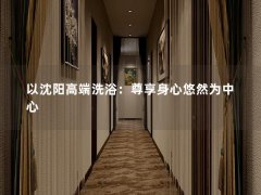 以沈阳高端洗浴：尊享身心悠然为中心