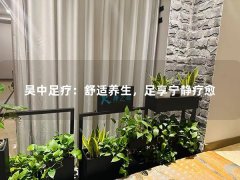 吴中足疗：舒适养生，足享宁静疗愈