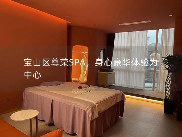 宝山区尊荣SPA，身心豪华体验为中心