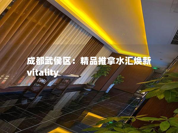 成都武侯区：精品推拿水汇焕新 vitality