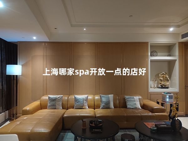 上海哪家spa开放一点的店好